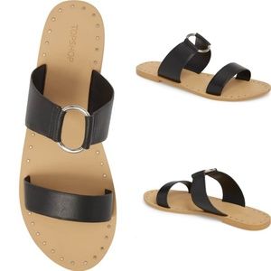 Last chance! Topshop Ring Leather Slide Sandal